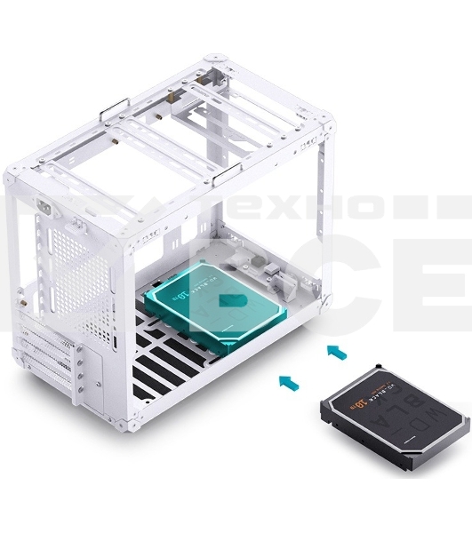 Корпус без блока питания JONSBO C6 MAX Handle, Mini-Tower, TG, no fan, 1xUSB-A 3.0 + 1xUSB-C 3.1, mATX, mITX White