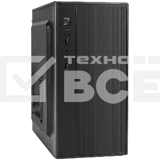 Компьютерный корпус Minitower ExeGate BAA-408-AA500 (mATX, БП AA500 с вент. 8см, 2*USB, HD Audio, черный)