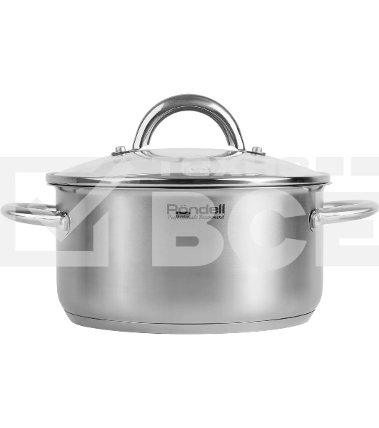 Кастрюля Rondell Point RDS-1311 2.8 л. d=20 см, с крышкой, нержавеющая сталь 18/10
