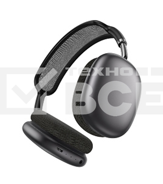 Наушники накладные Hoco W65 PLUS т.серый беспроводные bluetooth оголовье (50397)