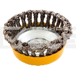 Щетка для УШМ Denzel 125 мм, Чашка, крученая нержавеющая проволока 0,5 мм, М14 746273, фото9