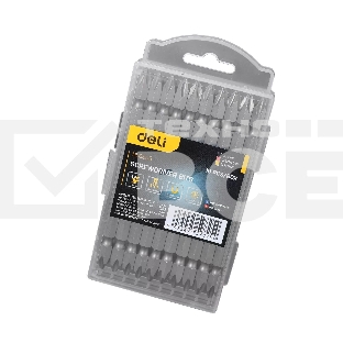 Набор двухсторонних бит 10 шт Deli DL6903 PH2x110мм, сталь S2 с твердостью 58-60HRC, пласт.кейс