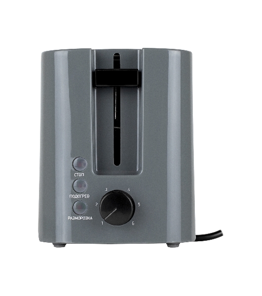 Тостер BBK TR81M темно-серый, 800 Вт, 2 слота