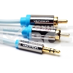 Кабель Vention аудио Jack 3,5 mm M/2RCA M - 3 м Черный, фото4