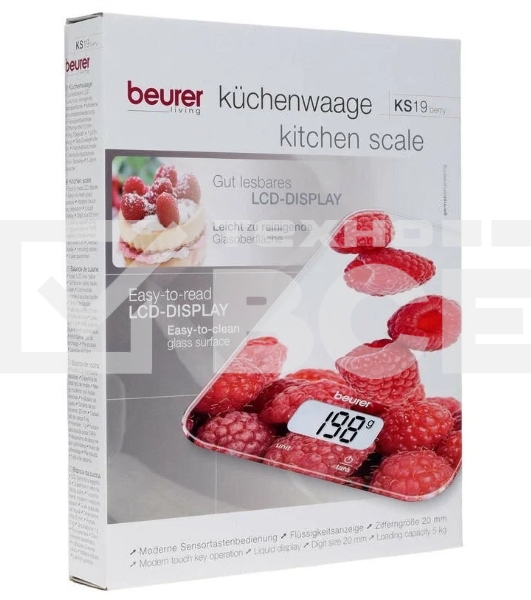 Весы кухонные Beurer KS19 berry макс.вес:5кг рисунок
