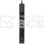 Удлинитель с сетевым фильтром 6х1.8м с заземл. 10А IP20 BU-SP1.8_USB_2A CCA 3х0.75 2USB черный BURO 992310, фото5