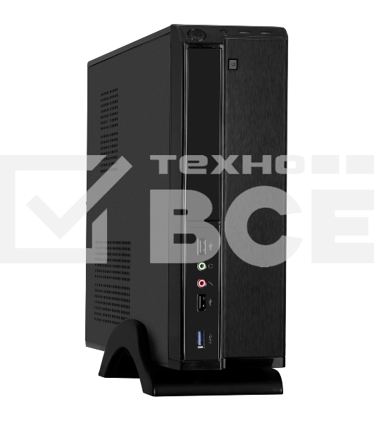 Компьютерный корпус Desktop ExeGate EX288781RUS MI-207U-350W-8 (miniITX/mATX, БП M350 с вент. 8см, 1*USB+1*USB3.0, аудио, черный)