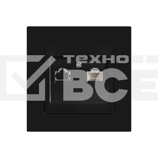 Розетка Intro Accent 6-303-05 информационная RJ45 IP20 СУ антрацит Б0063634