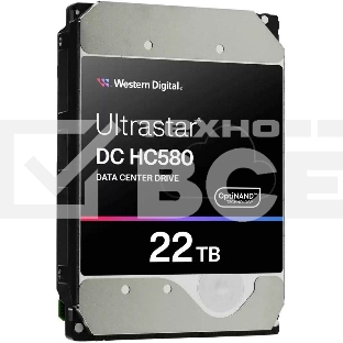 Жесткий диск HDD WD SATA Server 22Tb Ultrastar DC HC570 7200 6Gb/s 512MB 1 year warranty (replacement WUH722222ALE6L4)