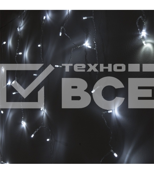 Гирлянда светод. Funray Бахрома IC-120W, 3.0x0.7м, 120 LED, хол.бел., IP20, прозрачный шнур1,5м,контр