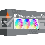 Система охлаждения Water Cooling System PCCooler DA360 Pro ARGb WH (300W, 360мм, белый, ARGb/Fans: 3x120мм, 75.8CFM, 33.7dBA, 2200RPM/Pump height 57мм, 28dBA, 3000RPM, Rad thickness 27мм/S: 1851, 1700, 1200, 20XX, 115X, AM5, AM4), фото2