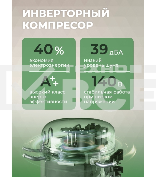 Холодильник Бирюса M6129 инверторный компрессор