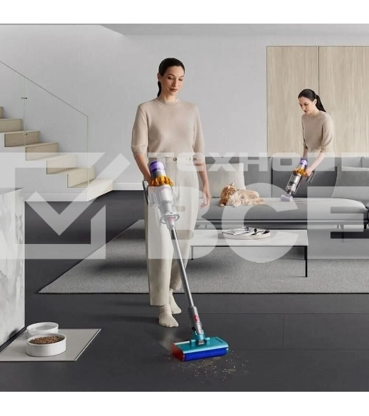 Пылесос вертикальный Dyson V15s Detect Submarine (448798-01) серый, питание от аккумулятора, 240 Вт, уборка влажная/сухая, пылесборник 0,76 л, работа от АКБ max 60 мин.