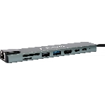 Док-станция Gembird UHB-D3, USB Type-C, USB 2.0, USB 3.1, USB Type-C PD87W, USB Type-C, HDMI, SD/TF, RJ45, USB Type-C, фото4