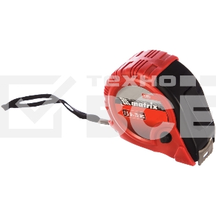 Рулетка MATRIX Rubber, 7,5 м х 25 мм, обрезиненный корпус 31001
