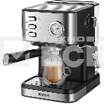 Кофеварка рожковая Kitfort КТ-7293 черный/серебристый, исп. кофе - молотый, 1.5 л, 1050 Вт, 15 Бар., фото 1