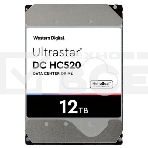Жесткий диск Western Digital  Original SAS 3.0 12Tb HUH721212AL4204 Ultrastar DC HC520 4KN (7200rpm) 256Mb 3.5