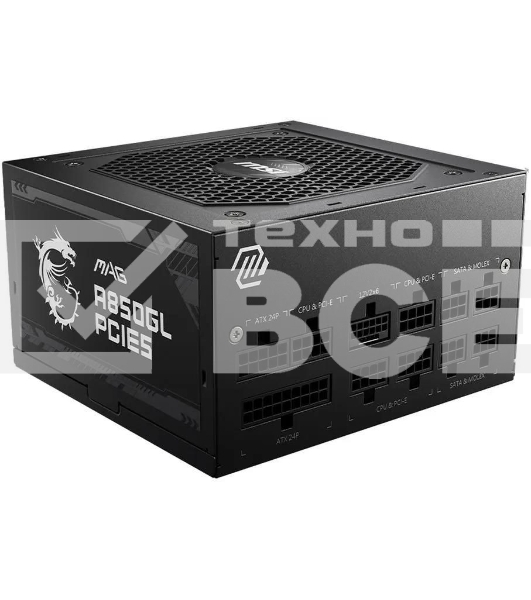 Блок питания MSI MAG A850GL PCIE5 , 850W, 80+ Gold, полностью модульный, ATX 3.0, PCIE5