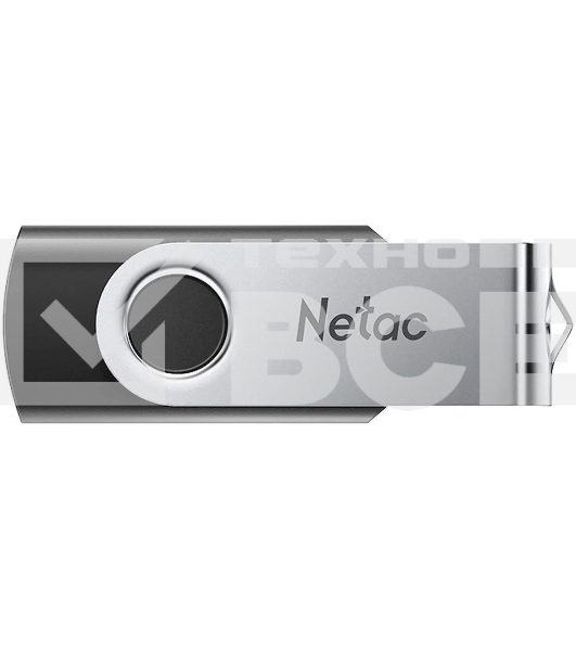 Флешка USB Netac U505, 4ГБ, USB 2.0, черный/серебристый, NT03U505N-004G-20BK
