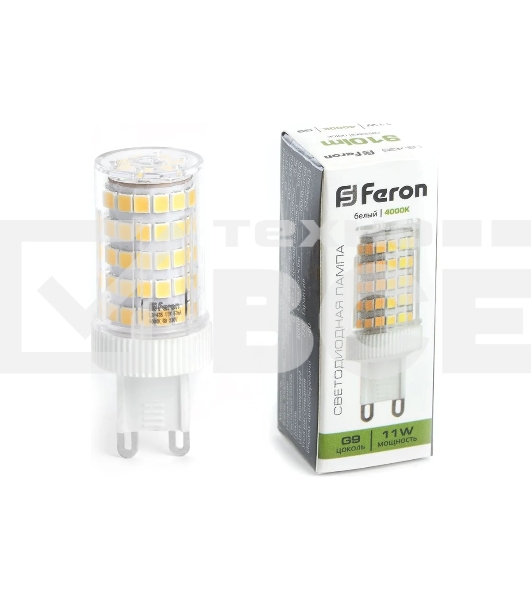 Лампа светодиодная FERON LB-435 (38150) 11 вт 230в G9 белый капсульная