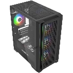 Компьютерный корпус Powercase Alisio Micro X4B V2, Tempered Glass, 4х 120мм ARGb fans, ARGb HUB, черный, mATX (CAMCXB-A4), фото3