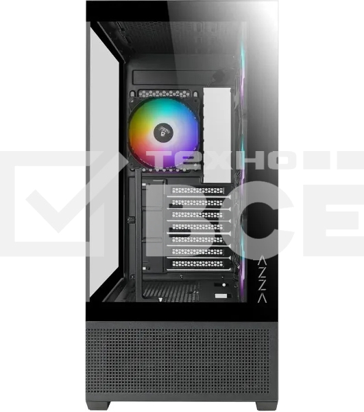 Компьютерный корпус Azza TIARA черный без БП ATX 4x120мм 2xUSB 3.0 1xUSB3.1 audio bott PSU