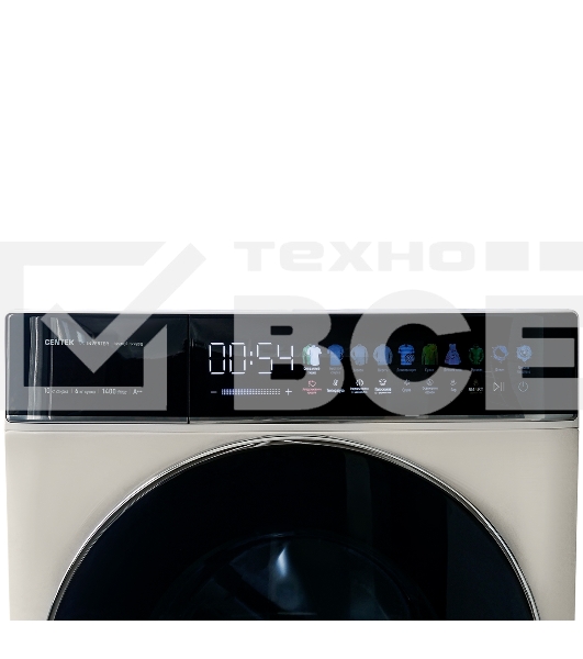 Стиральная машина с сушкой Centek CT-1977 белый, загрузка фронтальная 10кг, 1400 об/мин, Класс А+++