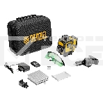 Лазерный уровень мультипризменный Denzel DLV-360-4C, 30 м, зеленый луч, Li-Ion 2,4 Aч, кейс, фото6