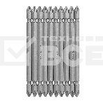 Набор двухсторонних бит 10 шт Deli DL6903 PH2x110мм, сталь S2 с твердостью 58-60HRC, пласт.кейс, фото2