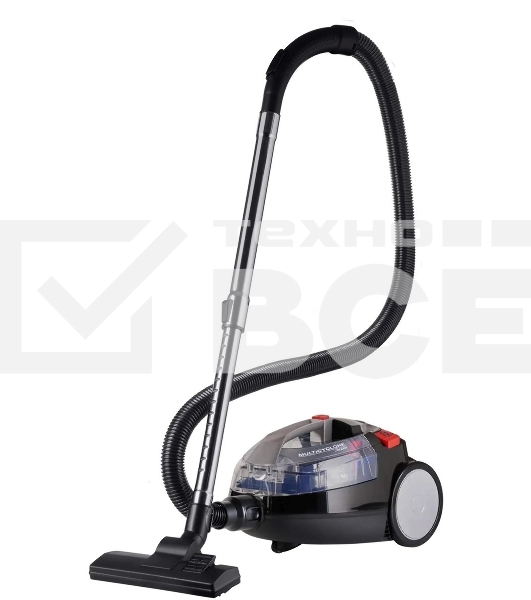 Пылесос Hyundai HYV-C3077 черный, 380/2000 Вт, уборка сухая, пылесборник контейнер 1.5 л