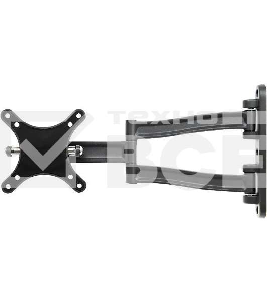 Кронштейн для телевизора Kromax TECHNO-1 темно-серый, 10'-26' макс. 15 кг, настенный, поворот и наклон