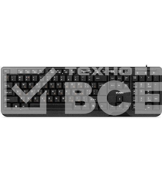 Комплект клавиатура + мышь SVEN KB-S330C черный (104+12Fn)+3кл, 1200DPI)