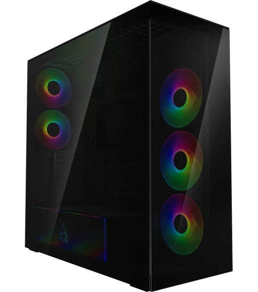 Корпус Arctic Xtender, Midi-Tower, чёрный, 3 x 140 мм, 2 x 120 мм