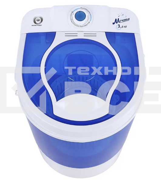 Стиральная машина Мечта WMS S303UT01 бело-синяя, загрузка вертикальная 3кг, 300 об/мин., класс: A+