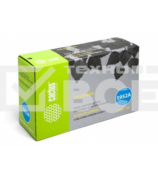 Картридж лазерный Cactus CS-Q5952A желтый (10 000 стр.) для HP Color LaserJet 4700