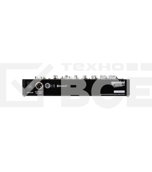 Микшер Gemini GEM-12USB аналоговый, 12 каналов, DSP, выход на наушники, Bluetooth, USB-проигрыватель файлов в формате MP3/WAV