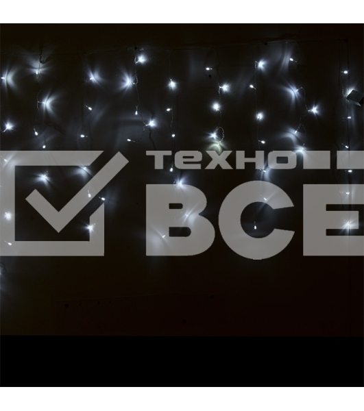 Гирлянда светод. Funray Бахрома IC-120W, 3.0x0.7м, 120 LED, хол.бел., IP20, прозрачный шнур1,5м,контр