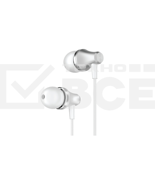 Наушники-гарнитура OLMIO MC-Pro Type-C, белые, металл, с микрофоном и регулировкой громкости