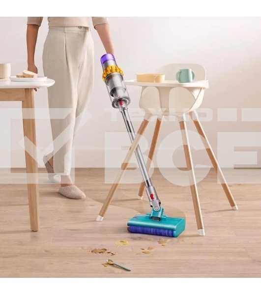 Пылесос вертикальный Dyson V15s Detect Submarine (448798-01) серый, питание от аккумулятора, 240 Вт, уборка влажная/сухая, пылесборник 0,76 л, работа от АКБ max 60 мин.