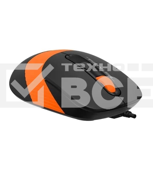 Комплект клавиатура+мышь A4Tech FStyler F1010 проводной, USB, 1600 DPI, чёрный/оранжевый