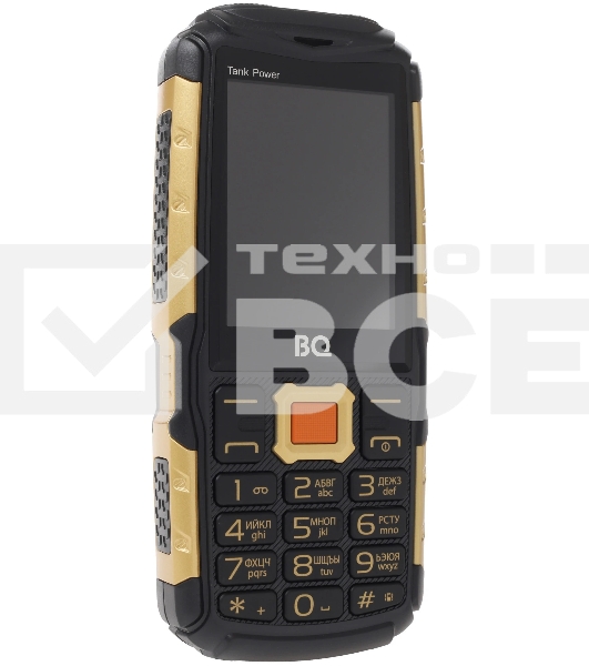 Мобильный телефон BQ 2430 Tank Power черный/золотистый