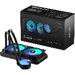Система жидкостного охлаждения для ПК/Water Cooling System Fractal Design Lumen S24 V2 RGB (180W, 240mm, Black, ARGB/Fans: 2x120mm, 56CFM, 33.2dBA, 2000RPM/Pump height 67mm, 22dBA, 4000RPM, Rad thickness 27mm/S: 1851, 1700, 1200, 115X, 2011, 2066, AM5, AM4), фото2