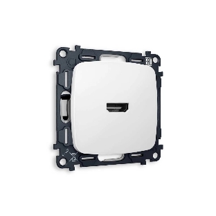 Комплект механизма розетки HDMI 2.0 OMEGA Белый матовый 40V/500MO 2.0GHz 5-18Gbit/s QUANT (OP1340, VM222) MO134010