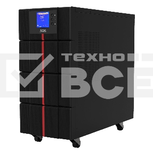 Источник бесперебойного питания Powercom MACAN, On-Line, 6000VA / 6000W, Tower, IEC, LCD, Serial+USB, SmartSlot, подкл. доп. батарей