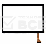 Сенсорное стекло (тачскрин) WJ1825-FPC-V1.0, черное, фото 1
