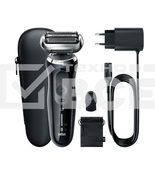 Бритва сетчатая Braun Series 7 71-N1000S реж.эл.:3 питан.:аккум. черный