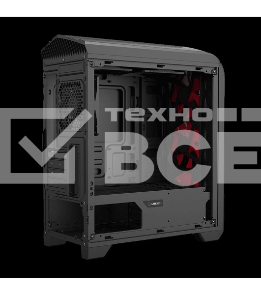 Корпус GameMax Centauri, без БП (ATX,Черн-сер,USB3.0, Зак.стекло, 1*120мм. RGB, пыл.фил.), черный/серый