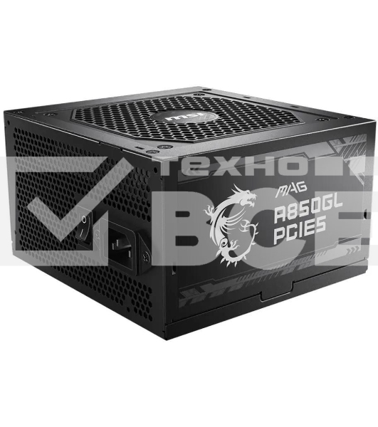 Блок питания MSI MAG A850GL PCIE5 , 850W, 80+ Gold, полностью модульный, ATX 3.0, PCIE5