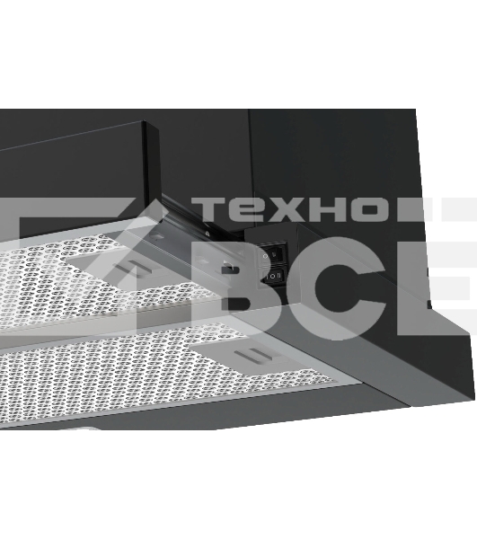 Вытяжка телескопическая Beko BHNT613R4CB управление механическое, черный