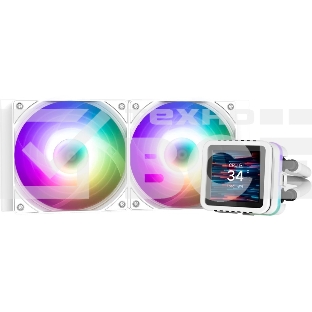 Система водяного охлаждения Zalman Alpha 2 A24 DS ARGB Soc-AM5/AM4/1151/1200/2066/2011/1700 белый 4-pin 29.7dB CU LCD 320W Ret (ALPHA2 A24 DS WHITE)